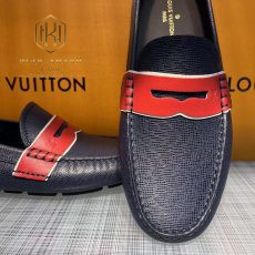 Giay luoi Louis Vuitton nam likeauth mau xanh da taiga phoi tag do 3