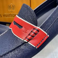 Giay luoi Louis Vuitton nam likeauth mau xanh da taiga phoi tag do 7