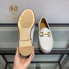 Giày lười Salvatore Ferragamo nam màu trắng logo vàng likeauth