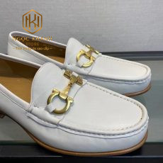Giay luoi Salvatore Ferragamo nam mau trang logo vang likeauth 7