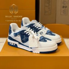 Giay nam Louis Vuitton mau trang phoi xanh duong lv Trainer Sneaker 3 1