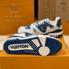 Giay nam Louis Vuitton mau trang phoi xanh duong lv Trainer Sneaker 4