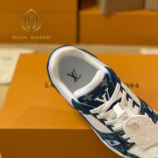 Giay nam Louis Vuitton mau trang phoi xanh hoa tiet hoa LV Trainer 5