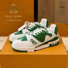 Giay nam Louis Vuitton mau trang phoi xanh la Lv Trainer Sneaker 4 1
