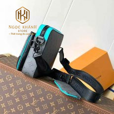 TUI DEO CHEO NAM LOUIS VUITTON MAU XAM HOA TIET HOA LOGO VIEN XANH DANG 3 TUI TNLV81 6