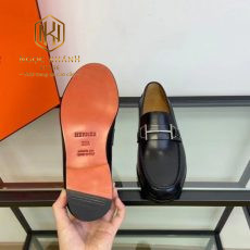 giay lluoi Hermes de cao mau den da tron khoa ngang likeauth 3