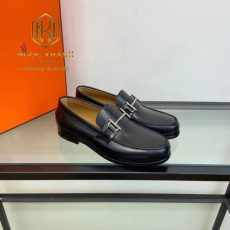 giay lluoi Hermes de cao mau den da tron khoa ngang likeauth 7