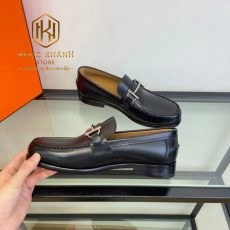 giay lluoi Hermes de cao mau den da tron khoa ngang likeauth 8