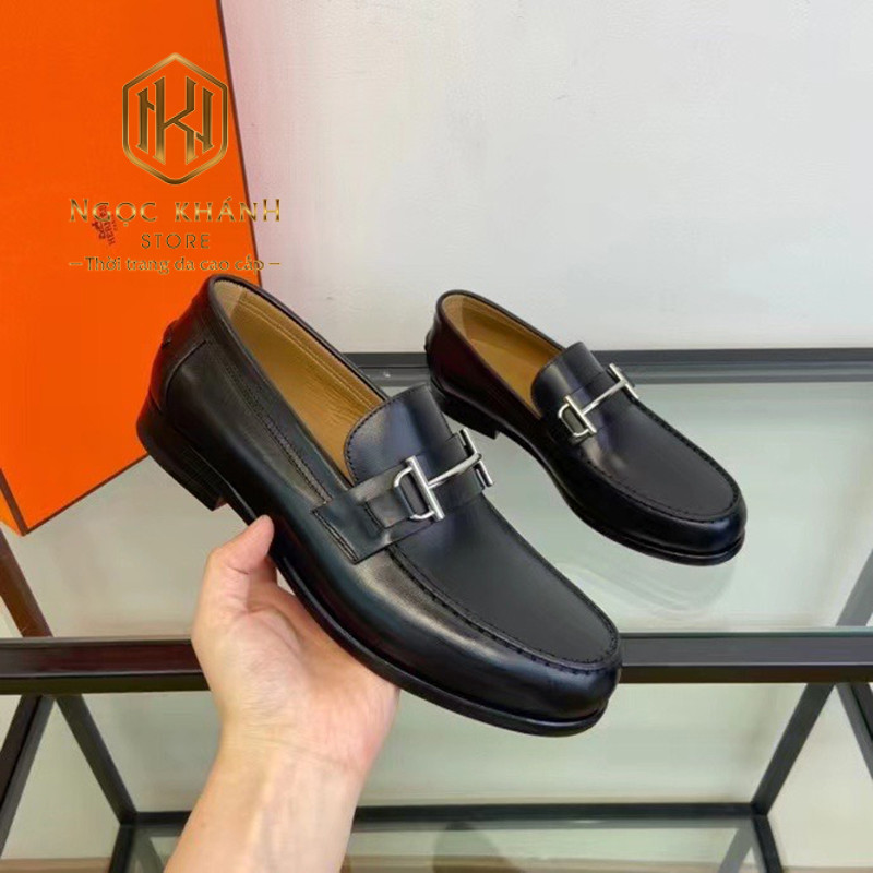 Giày lười Hermes đế cao 