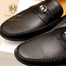 giay luoi Versace mau den da tron logo trang 7