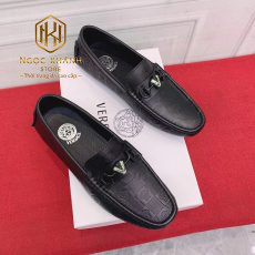 giay luoi Versace mau den hoa tiet dap caro logo chim 7