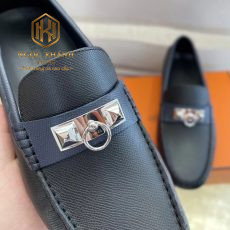 giay luoi hermes mau den vien xanh hoa tiet khoa trang 3