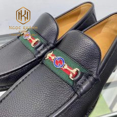 giay luoi nam gucci de cao da nhan hoa tiet logo tag xanh do 5