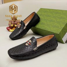 giay luoi nam gucci hoa tiet con ong dap logo mau den 5 1