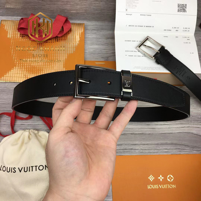 THẮT LƯNG LOUIS VUITTON NAM DÂY TRƠN KHÓA KIM TLLV42 11 Thắt lưng louis vuitton nam