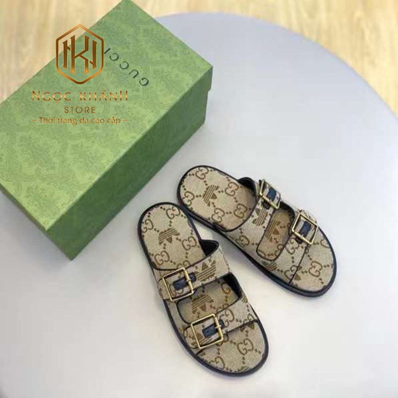 Dep Gucci nam hai quai cai khoa mau ghi hoa tiet chu logo 6 1