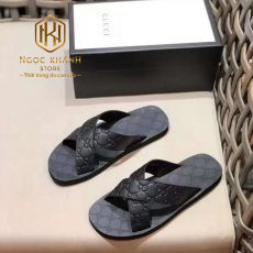 Dep Gucci nam quai cheo full den hoa tiet dap logo 4