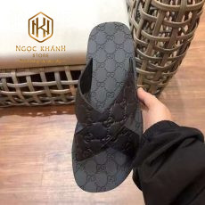 Dep Gucci nam quai cheo full den hoa tiet dap logo 5