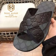 Dep Gucci nam quai cheo full den hoa tiet dap logo 6