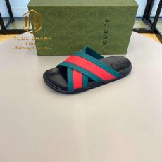 Dep Gucci nam quai cheo mau den quai xanh do de khac chu 2