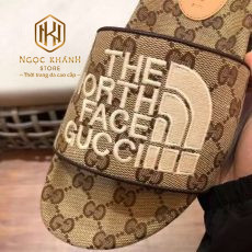 Dep Gucci nam quai ngang mau ghi hoa tiet chu trang dap logo 7