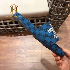 Dep Gucci nam quai ngang mau xanh duong hoa tiet chu dap logo 5