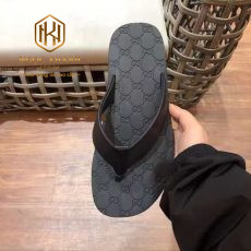 Dep Gucci nam xo ngon mau den quai tron hoa tiet dap logo 6