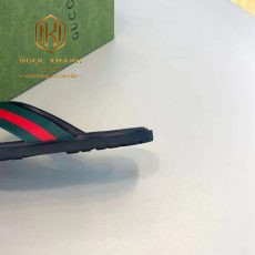 Dep Gucci nam xo ngon mau den quai xanh do hoa tiet in logo 8