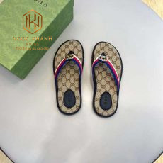 Dep Gucci nam xo ngon mau ghi quai xanh do hoa tiet in logo 2