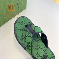 Dep Gucci nam xo ngon mau xanh la hoa tiet in logo 9