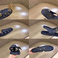 Dep ro Gucci nam mau xanh duong logo khoa g kep vang 2