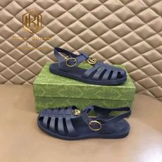 Dep ro Gucci nam mau xanh duong logo khoa g kep vang 7