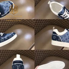 Giay Louis Vuitton nam mau xanh hoa tiet hoa logo 6