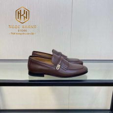 Giay luoi Gucci nam de cao hoa tiet tua rua khoa logo mau nau 4