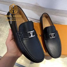 Giay luoi Louis Vuitton nam mau den da nhan hoa tiet chu theu got 7 1