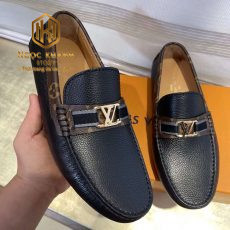 Giay luoi Louis Vuitton nam mau den vienn hoa nau tag ghi mui nhon 1 1