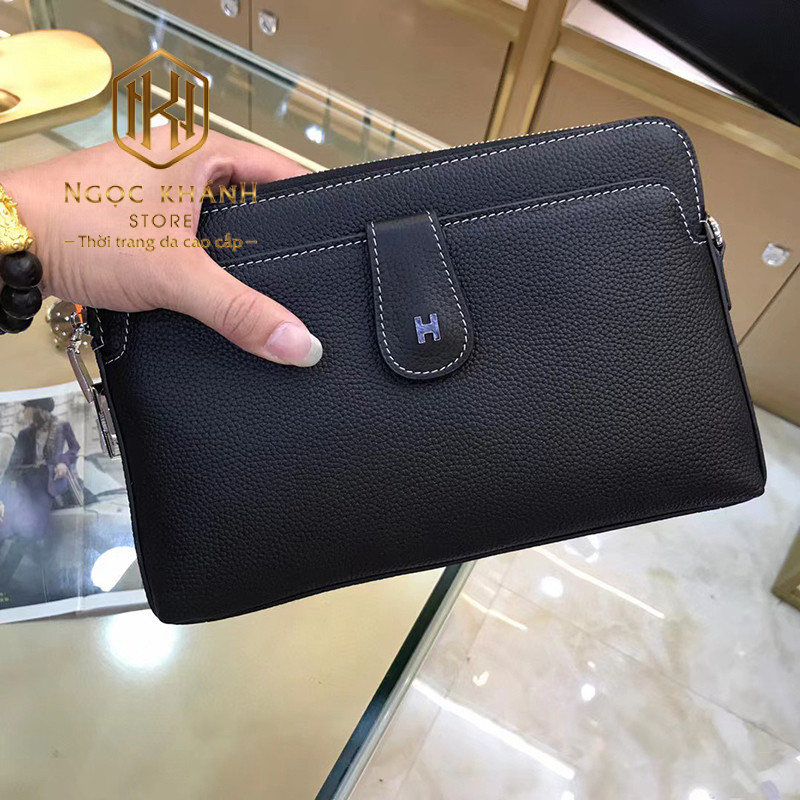 Vi hermes nam cam tay logo chu h vien chi trang 1 1