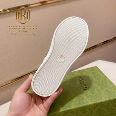 giay Gucci nam slipon mau xanh full hoa tiet logo 4