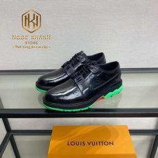 giay Louis Vuitton nam mau den hoa tiet logo de xanh 2