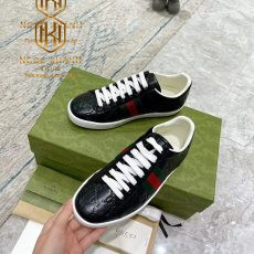 giay gucci nam the thao mau xanh hoa tiet hoa logo 1 1