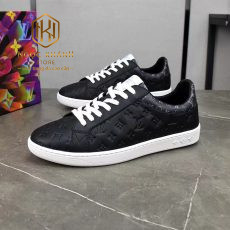 giay nam louis vuitton mau den hoa tiet dap hoa logo chim 5