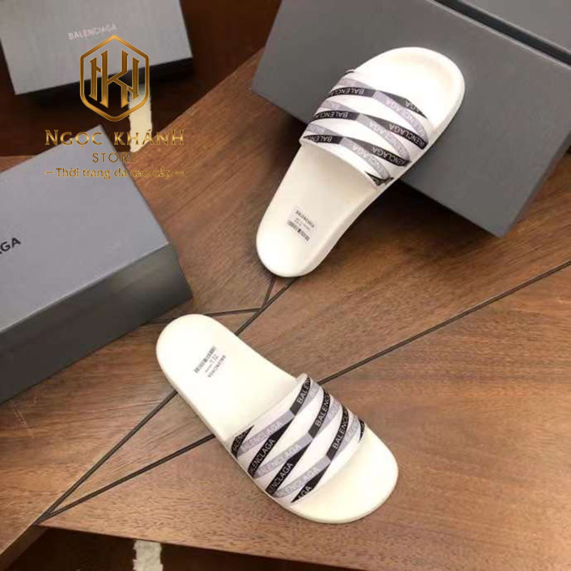 Dep balenciaga nam mau xanh hoa tiet phoi chu logo den 6 1