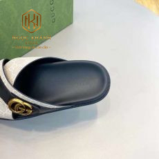 Dep gucci nam quai cheo mau trang khoa logo chu g kep 2