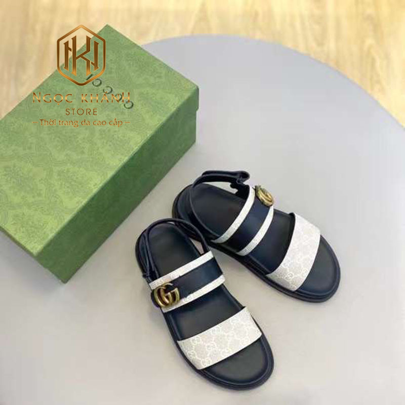 Dep gucci nam quai hau mau trang khoa logo chu g kep 3 1