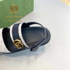 Dep gucci nam quai hau mau trang khoa logo chu g kep 8