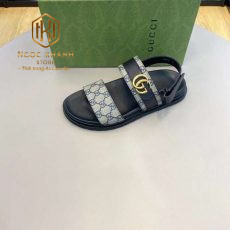 Dep gucci nam quai hau mau xam hoa tiet logo khoa chu g 8