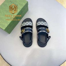 Dep gucci nam quai hau mau xam hoa tiet logo khoa chu g 9 1