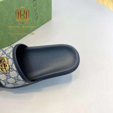 Dep gucci nam quai ngang mau xam khoa chu g kep 7