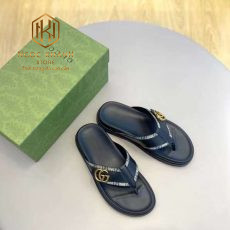 Dep gucci nam xo ngon mau den vien logo khoa chu g kep 5