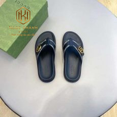 Dep gucci nam xo ngon mau den vien logo khoa chu g kep 7